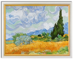 Vincent van Gogh: Weizenfeld mit Zypressen (1889) 